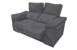 Sofa 2 plazas  modelo Uve tela Edi antracita