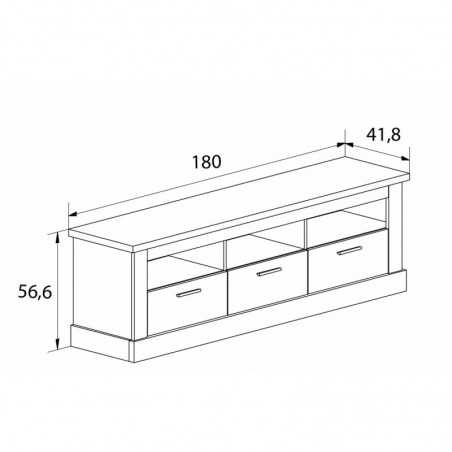 Mueble bajo de televisión modelo chellén