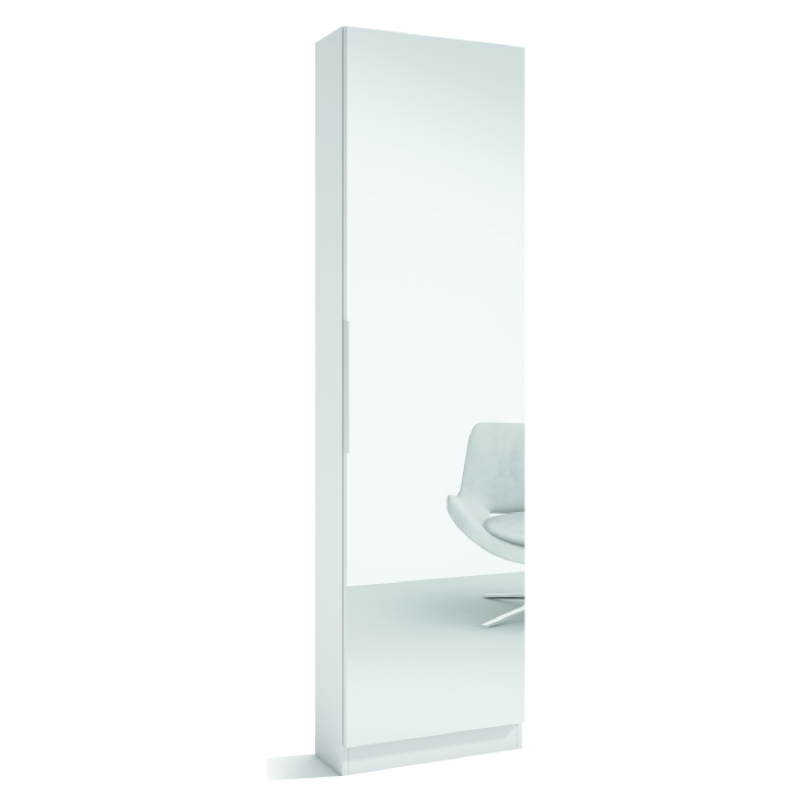 Zapatero trend 1 puerta con espejo color blanco 50x20x180