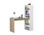 Mesa estudio con estanteria Duplo en blanco artik/roble canadian Mesa estudio con estanteria Duplo en blanco artik/roble canadian