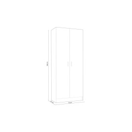 Armario multiusos 2 puertas escobero