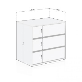 Cajonera Arc 3 cajones de 60 blanco