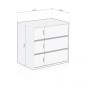 Cajonera Arc 3 cajones de 60 blanco