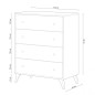 Comoda Sweet 4 cajones blanco artik Comoda Sweet 4 cajones blanco artik