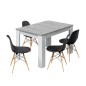 Mesa comedor Kendra extensible cemento/blanco Mesa comedor Kendra extensible cemento/blanco