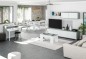 Mesa comedor Kendra extensible cemento/blanco Mesa comedor Kendra extensible cemento/blanco