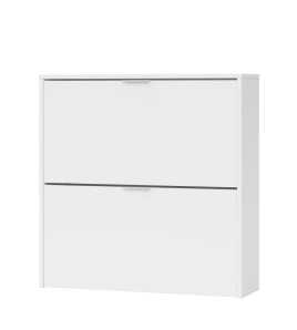 Zapatero modelo Basic dos puertas en blanco (16 pares)