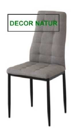 Silla acolchada en tela modelo cool color gris