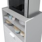 Mueble microondas Tidy 1c+2p en blanco artik/cemento Mueble microondas Tidy 1c+2p en blanco artik/cemento