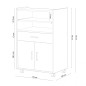 Mueble microondas Tidy 1c+2p en blanco artik/cemento Mueble microondas Tidy 1c+2p en blanco artik/cemento
