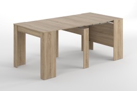 Mesa consola multifuncion Kendra extensible en roble canadian