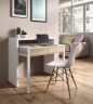 Consola escritorio extesible Bureau en roble canadian/blanco artik Consola escritorio extesible Bureau en roble canadian/blanco artik