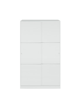Armario Top 2 puertas correderas blanco brillo melaminico.