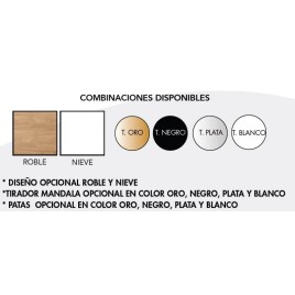 Salon Turin 1 en blanco tirador oro