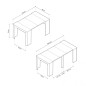 Mesa comedor-consola multifuncion Allongo-Kendra extensible en blanco roble Mesa comedor-consola multifuncion Allongo-Kendra extensible en blanco roble