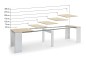 Mesa comedor-consola multifuncion Allongo-Kendra extensible en blanco roble Mesa comedor-consola multifuncion Allongo-Kendra extensible en blanco roble