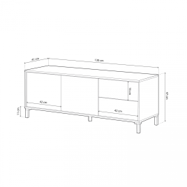 Modulo tv modelo urban plus-brooklyn, roble canadian/blanco