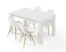 Mesa comedor Kendra extensible blanco artick
