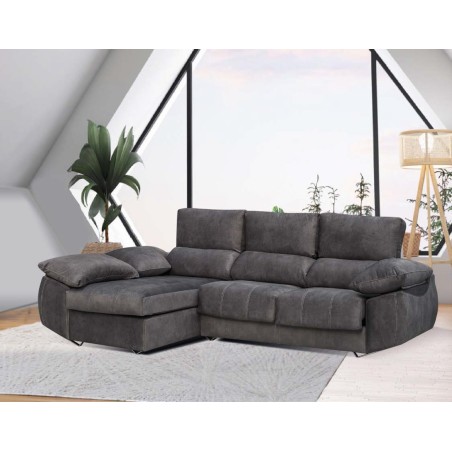 Sofá chaiselongue  black con arcon