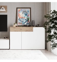 Aparador Rebeca color Blanco y roble artisan