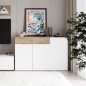 Aparador Rebeca color Blanco y roble artisan