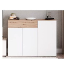 Aparador Rebeca color Blanco y roble artisan