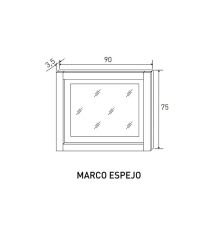 Dormitorio Lara completo con comoda o sinfonier y espejo