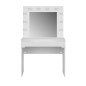 Mesa tocador maquillaje juvenil en blanco brillo