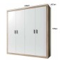 Armario Sara 4 puertas en cambria blanco