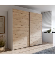 Armario de correderas W18 de  150x210x61,2  blanco artisan