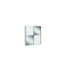 Armario de correderas W18 de  150x210x61,2  blanco con espejo