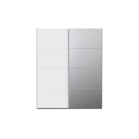 Armario W18 de de puertas correderas 150x210x61,2  blanco con espejo