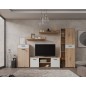 copy of Mueble de salón barato  gulada  color roble arena leds