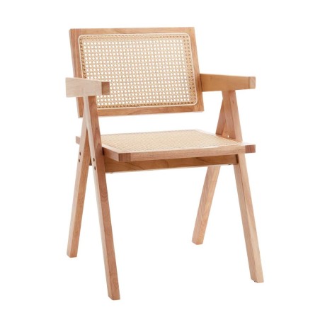 Silla Urubamba madera y ratan