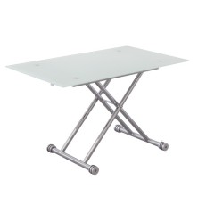 Mesa de centro hidráulica Alvilla Blanco, White