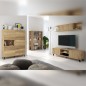 Salón completo Solana 01 moderno en madera rayada - Oferta exclusiva