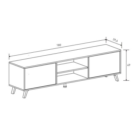 Composición Salón Solana 02 moderna en madera rayada – Oferta limitada