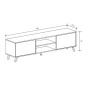 Composición Salón Solana 02 moderna en madera rayada – Oferta limitada