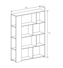 Salón completo Solana 01 moderno en madera rayada - Oferta exclusiva