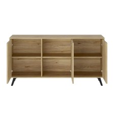 Aparador Solana moderno en madera rayada – Diseño y almacenaje