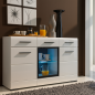 Aparador modelo alaska blanco brillo y luces leds