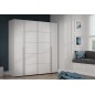 Armario  modelo Rio  2,00x2,10 blanco mixto correderas y batientes