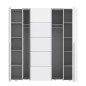 Armario  modelo Rio  2,00x2,10 blanco mixto correderas y batientes