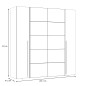 Armario  modelo Rio  2,00x2,10 blanco mixto correderas y batientes