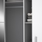 Armario  modelo Rio  2,00x2,10 blanco mixto correderas y batientes
