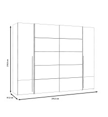 Copy of armario de correderas winner 170x210 blanco