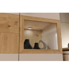 Composicion con vitrina L117 en color Sand y artisan