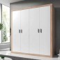 Armario Lara 4 puertas en cambria blanco