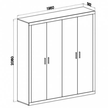 copy of Copy of armario de cuatro puertas modelo lara