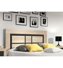 Dormitorio Sara cabecero y dos mesitas en Cambrian Grafito